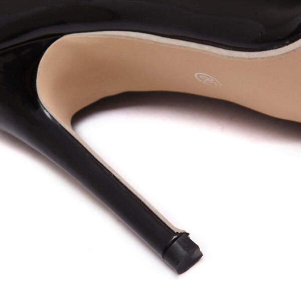 Pointed Toe Patent Stiletto Heels in Black 5 582