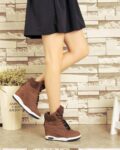 Luxurious Fur Detail Hidden Heel Sneaker Boots