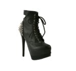 Rebellious Punk Studded Platform Booties