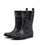 Playful Cat Cartoon Design Waterproof Rain Boots