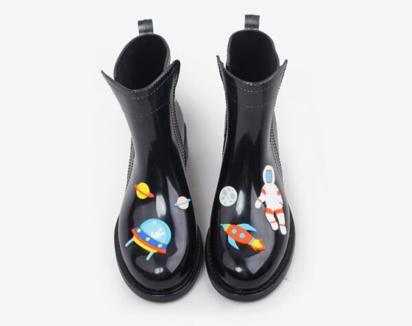 Playful Cartoon Printed Waterproof Knee High Rain Boots 2 6047