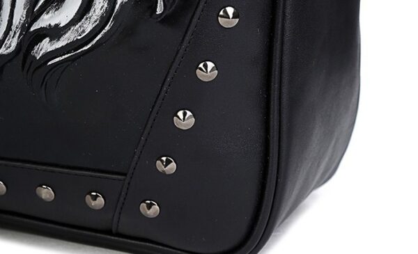 Luxury 3D Lion Studded Genuine Leather Backpack 6 6149