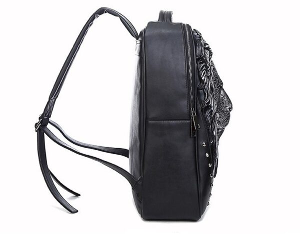 Luxury 3D Lion Studded Genuine Leather Backpack 4 6149