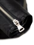 Elegant Wide Neck Vegan Leather Jacket