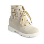 Elegant Buckled Hidden Heel Genuine Nubuck Ankle Boots