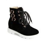 Elegant Buckled Hidden Heel Genuine Nubuck Ankle Boots