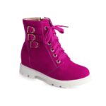 Elegant Buckled Hidden Heel Genuine Nubuck Ankle Boots