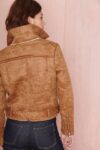 Elegant Short Genuine Suede Leather Biker Jacket