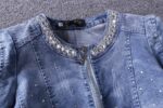 Unique Slim Fit Style Embroidered Denim Jacket