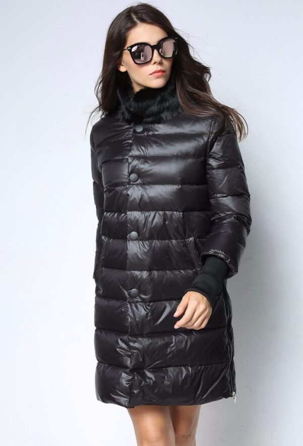 Luxury Fur Collar Puffer Warm Goose Down Coats Parkas 4 7297