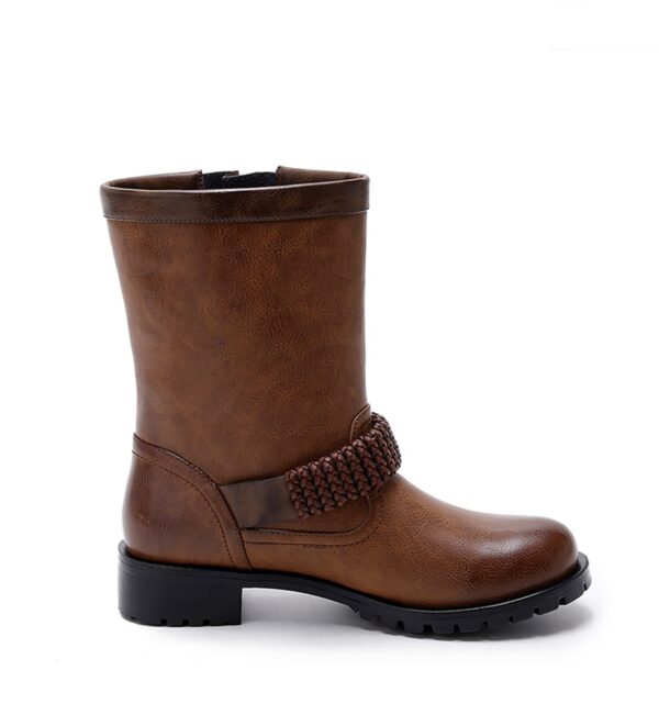 Timeless Braided Strap Genuine Leather Ankle Boots 2 7927