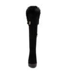 Elegant Fur Lined Hidden Heel Suede Knee High Boots