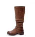 Elegant Strappy Genuine Leather Mid Calf Boots
