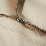Slim Fit Vegan Leather Jacket in Cream