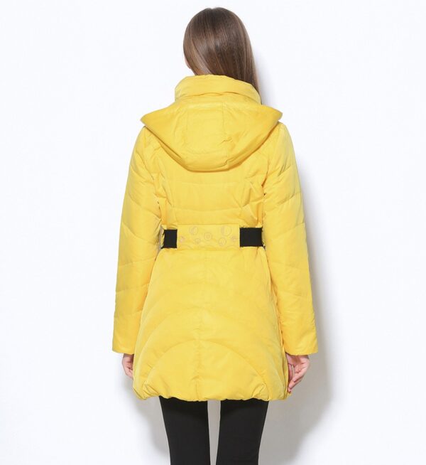Stylish Hooded Belted Puffer Parkas Jackets 4 9034