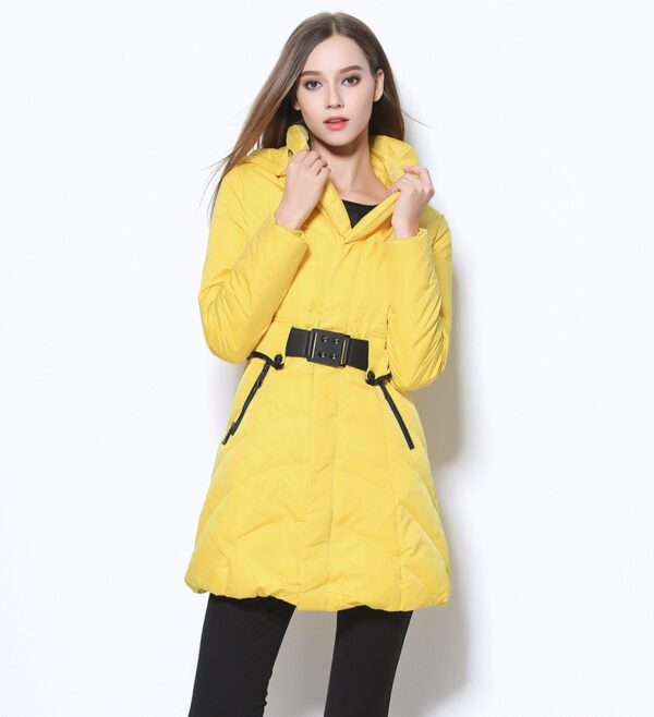 Stylish Hooded Belted Puffer Parkas Jackets 2 9034