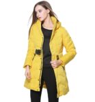 Stylish Hooded Belted Puffer Parkas Jackets