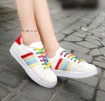 Vibrant Color Pop Lace Chunky Vegan Sneakers