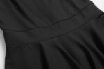 Chic Pleated Black Mini Dress