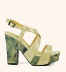 Chic Floral Print Thick Block Heel Platform Sandals