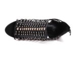 Bold Metal Studded Gladiator High Stiletto Heel Sandals