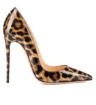 Luxury Leopard Pointed Toe Genuine Patent Stiletto Heels