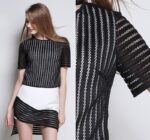 Two-Piece Short Sleeve Top Midi Skirt Set