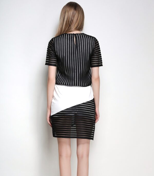 Two-Piece Short Sleeve Top Midi Skirt Set 3 120