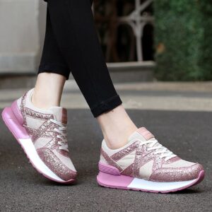 Shiny High Platform Pink Sport Shoes
