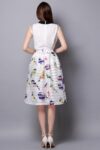 Bird Print Chiffon Summer Midi Dress
