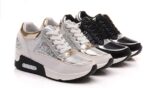 Sparkling Glitter Embellished Hidden Heel Platform Sport Shoes