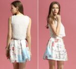 Elegant White Lace Crop & Mini Skirt Set