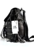 Stylish Woven Tassel Embossed Genuine Leather Backpack