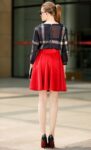 Red Plaid Long-Sleeve Two-Piece Set