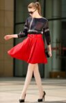 Red Plaid Long-Sleeve Two-Piece Set