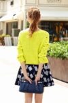 Knit Heart Top Patterned Skirt Set