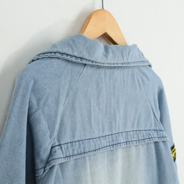 Ice Blue Detachable Hood Denim Jacket Vest 4 33