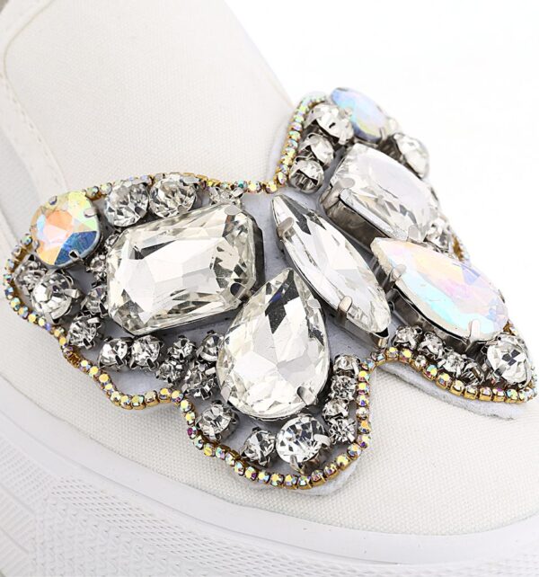 Luxurious Sparkling Butterfly Crystal Stone Embellished Sneakers 4 3413