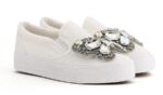 Luxurious Sparkling Butterfly Crystal Stone Embellished Sneakers