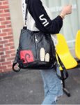Versatile Soft Vegan Leather Shoulder Backpack