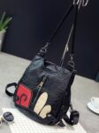 Versatile Soft Vegan Leather Shoulder Backpack