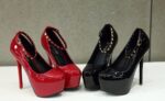Dramatic Ultra High Stiletto Metal Studded Platform Heels