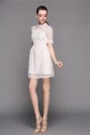 Romantic Lace Floral Chiffon Midi Dress