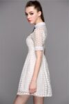 Romantic Lace Floral Chiffon Midi Dress