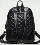 Luxury Capitone Embossed Chain Vegan Leather Backpack