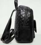 Luxury Capitone Embossed Chain Vegan Leather Backpack