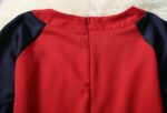 Red Belted Hidden Zipper Midi Dress