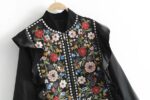 Timeless Retro Floral Embroidered Artisan Jacket