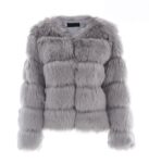 Chic Voluminous Short Faux Fur Puffy Coat