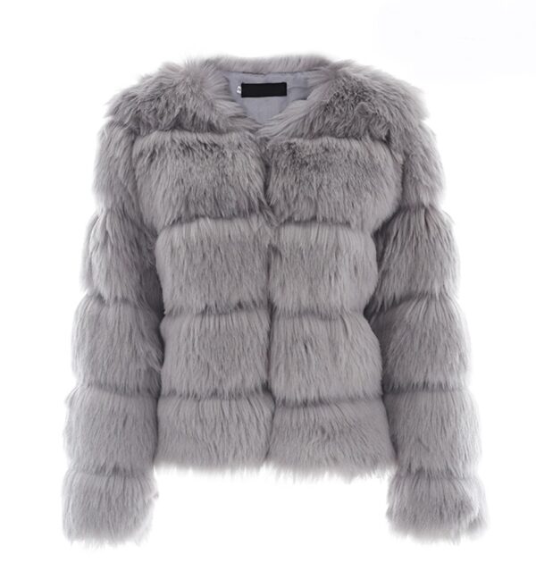 Chic Voluminous Short Faux Fur Puffy Coat 4 6037
